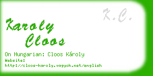 karoly cloos business card